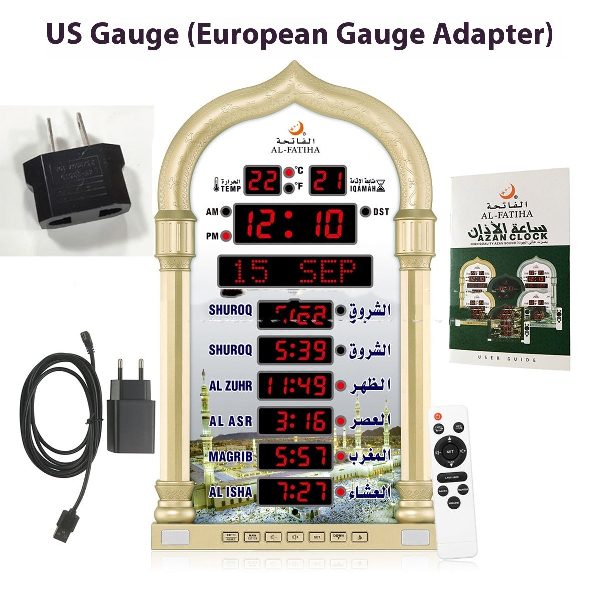 Alarm Clock Perpetual Calendar Gold Silver Black Wall Clocks