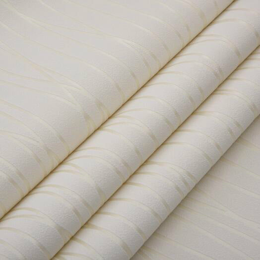 Plain striped non-woven wallpaper