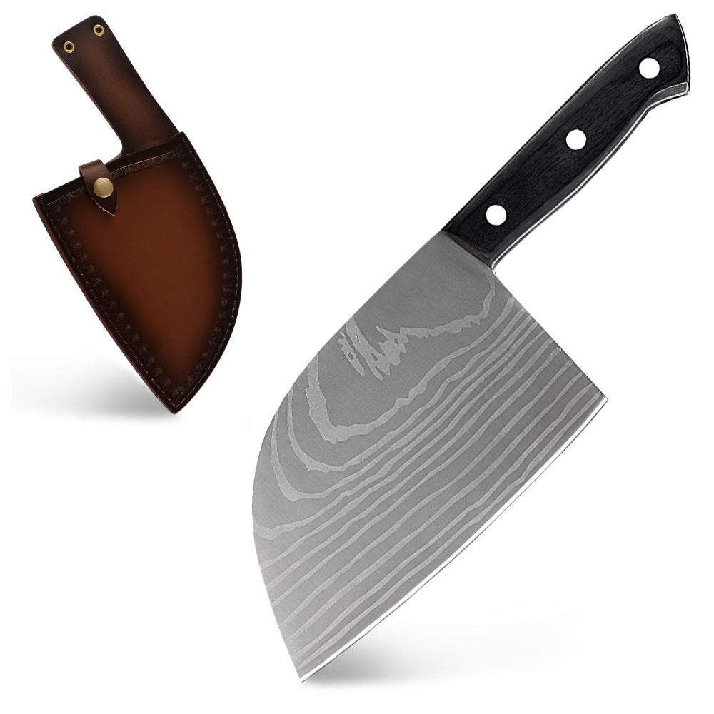 Damascus Laser Stainless Steel Domestic Kitchen Knife