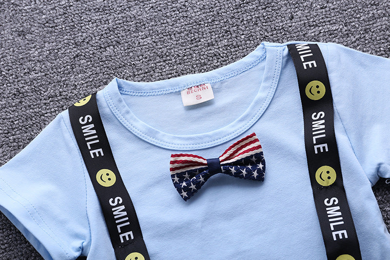 Short-sleeved gentleman tie set