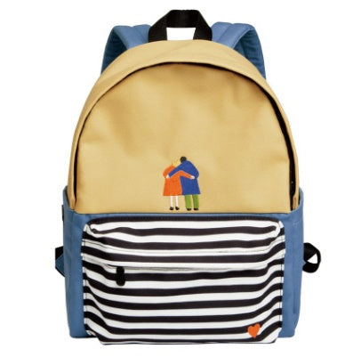 Wild leisure hit color backpack student school bag