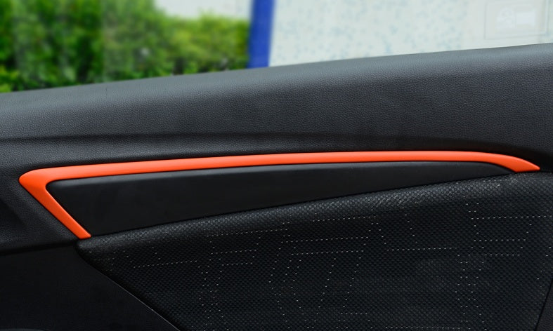 Modified door trims in the car