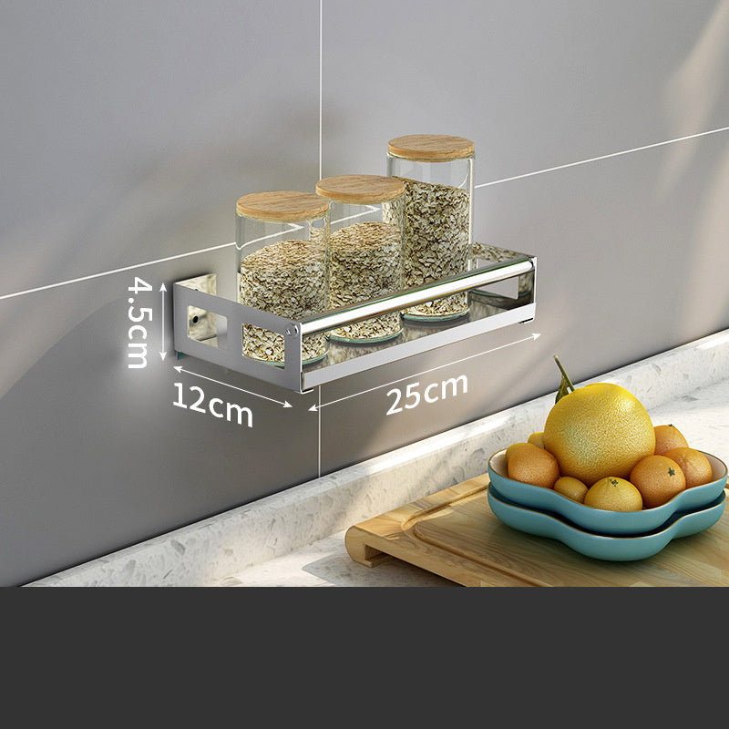 Punch-free kitchen seasoning rack