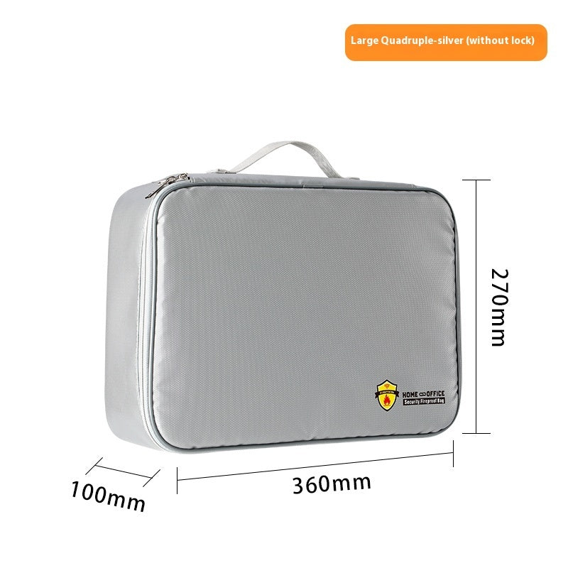 Fireproof Certificate Household Information File Bag Storage Box