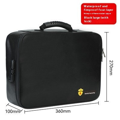 Fireproof Certificate Household Information File Bag Storage Box