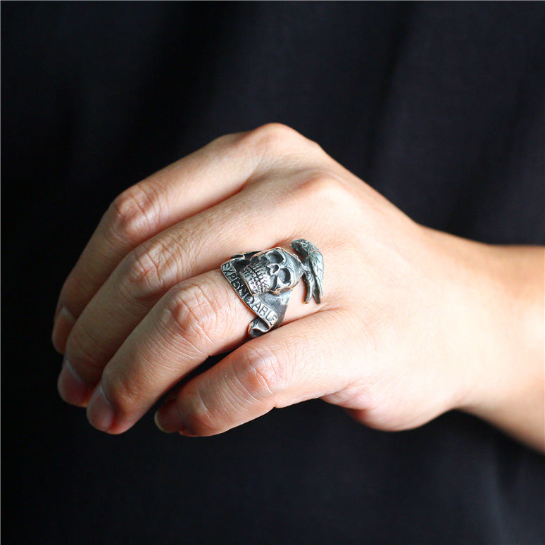 Bague indienne ancienne faite à la main en argent sterling S925, pièce errante, en argent thaïlandais
