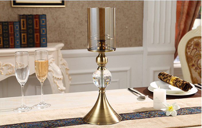 Bougeoir en verre de table à manger simple et tendance, artisanat de décoration intérieure