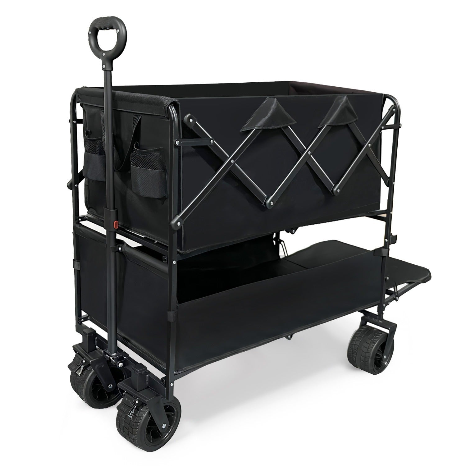 Outdoor Camping Large Capacity Express Shopping Cart Double-layer Cart