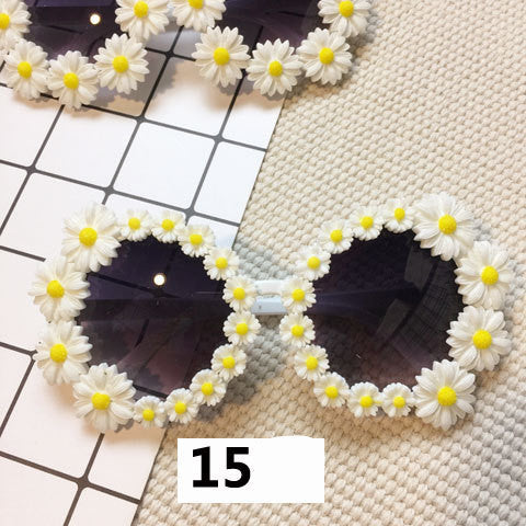 Handmade flower diamond sunglasses