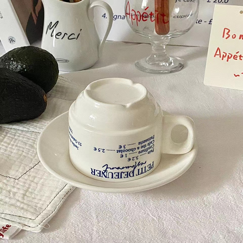 Simple Ceramic Morning Coffee Saucer Milk Cup