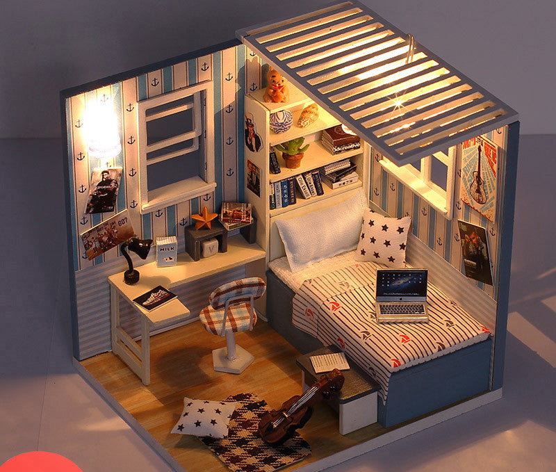 Small house model assembled villa house toy