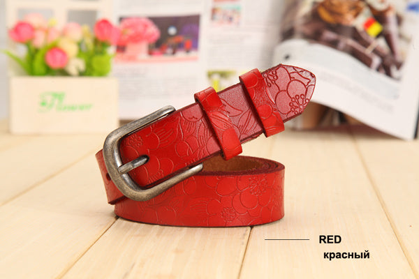 Ceinture creuse en cuir pour femme
