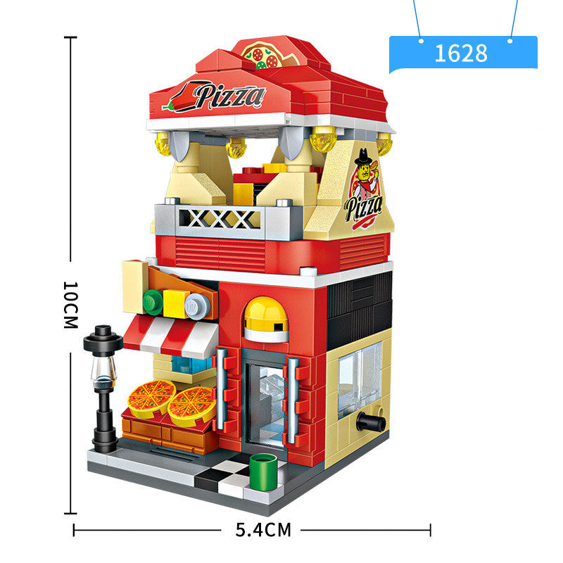 Mini street view puzzle assembled house toy