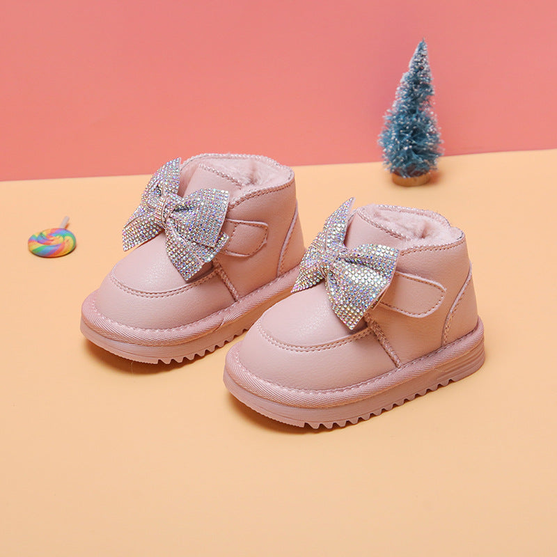 Baby princess toddler cotton shoes soft soled cotton boots