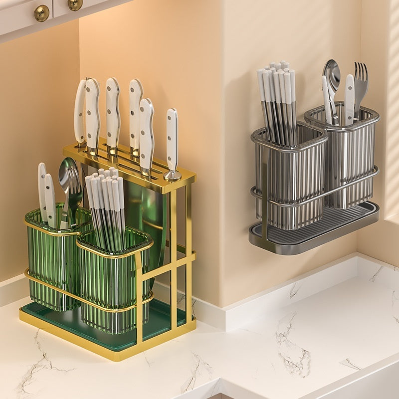 Kitchen Knife Holder Countertop Commodity Shelf Cutlery Storage Rack