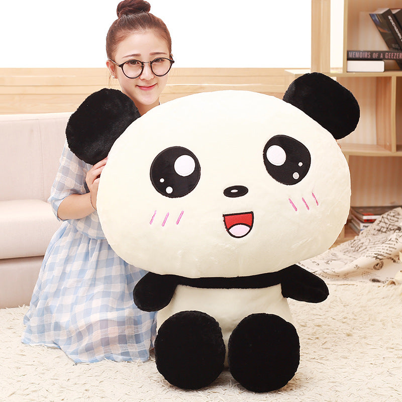 Peluche Kawaii Panda Grosse Tête 70cm Jouets en Peluche Doux Oreiller Animal Mignon Ours Cadeau pour Enfants Filles Bébé Cadeau d'Anniversaire