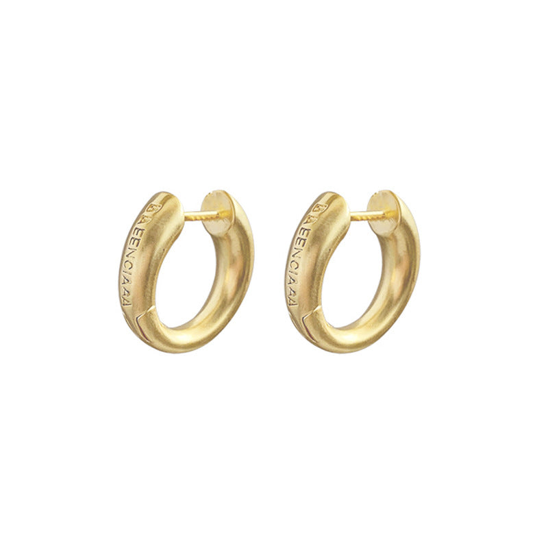 Fashion Ladies Simple Circle Metal Earrings