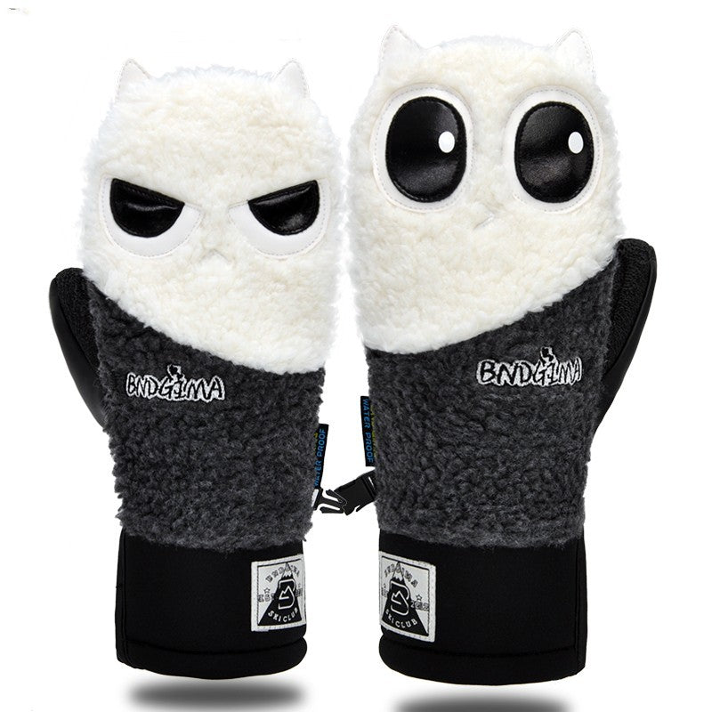 Waterproof Thickened Warm Double Snowboarding Gloves For Men And Women