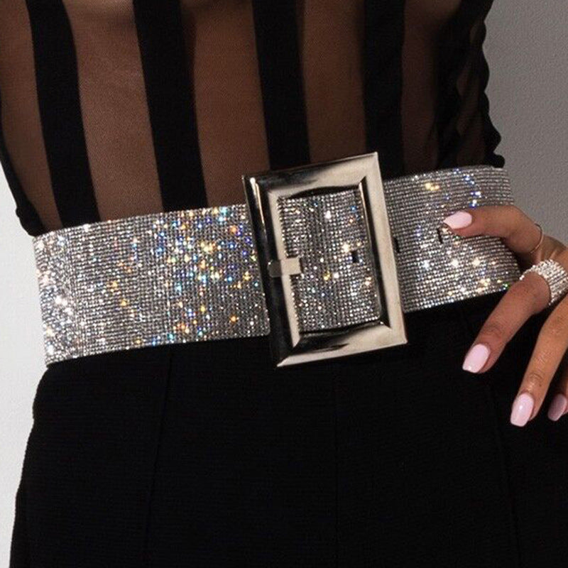 Chaîne de taille brillante de mode pour gaine de femme