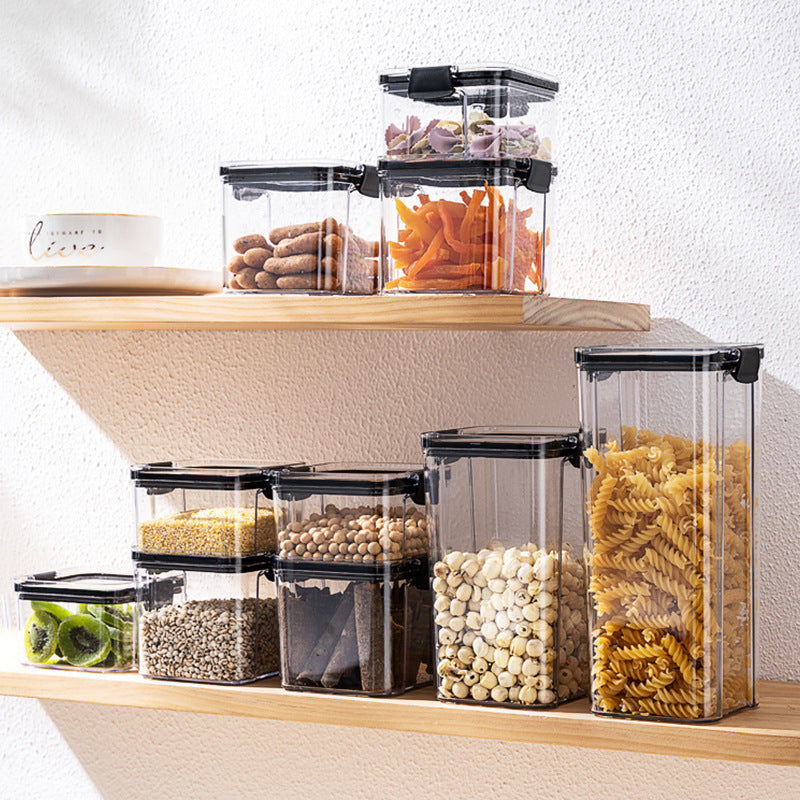 Boîte de rangement de cuisine scellée, en plastique, pour produits secs, réservoir de stockage alimentaire