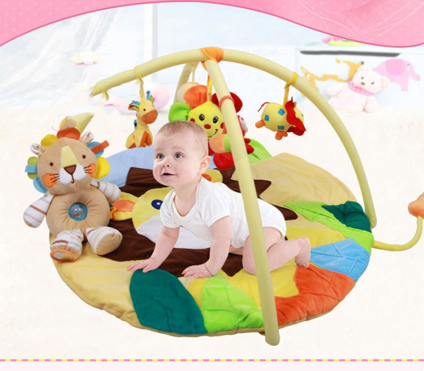 Tapis de jeu musical Lion à grosse tête, tapis d'éveil pour bébé, tapis rampant, jouets éducatifs