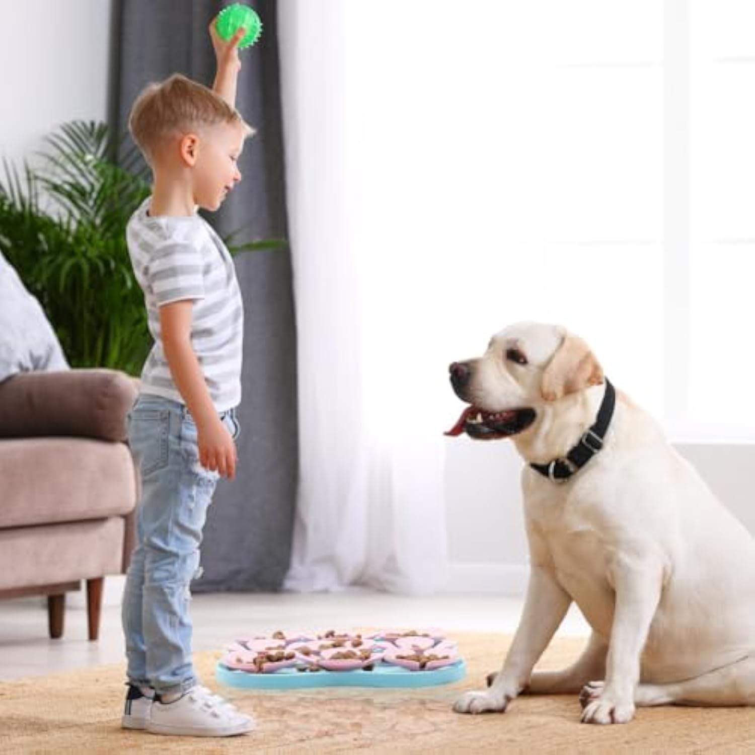 Slow Feeder Dog Bowls Silicone Slow Feeder Lick Down Eating Pet Calming Mat Anxiety Relief Training Wet Food Lick Pad With Suction Cup Interactive Feed Game Toy All Breed Dogs