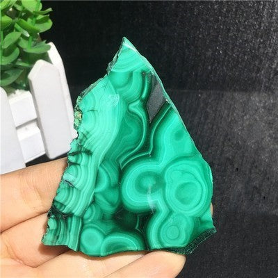 Natural Malachite Green Grinding Slice Mineral Specimen Ornamental Stone