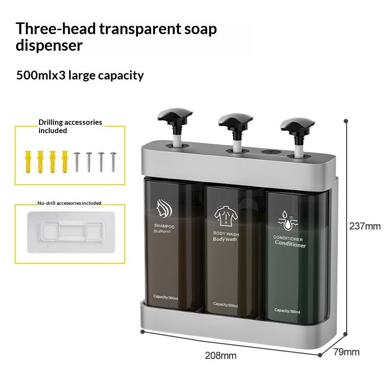 Manual Transparent Soap Dispenser For The Bathroom