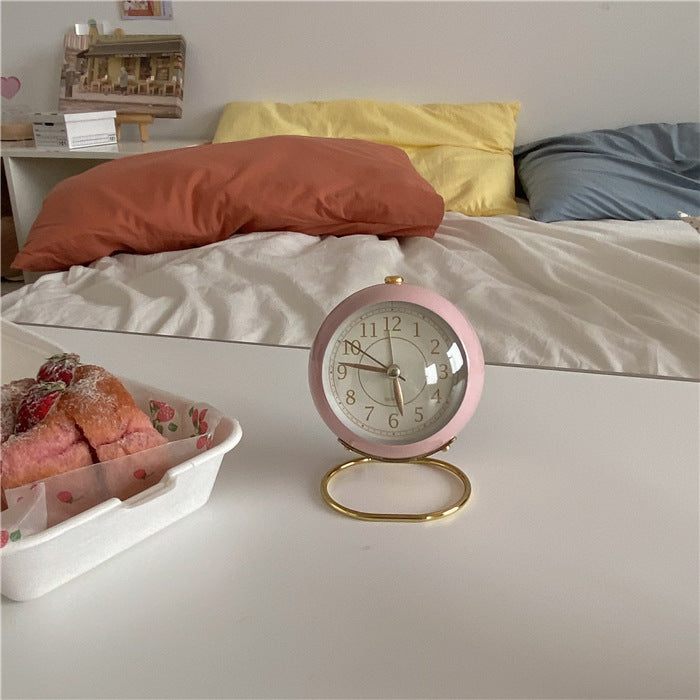 Nordic Style Retro Students Use Desktop Mute Small Alarm Clock