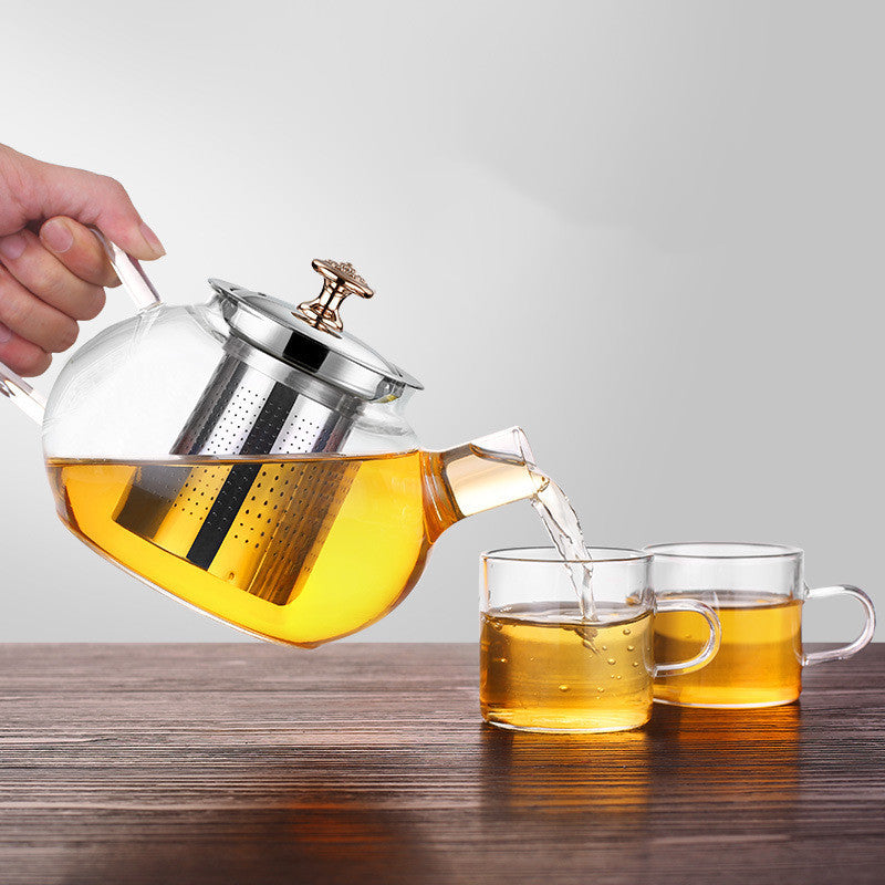 Thickened High Borosilicate Glass Teapot