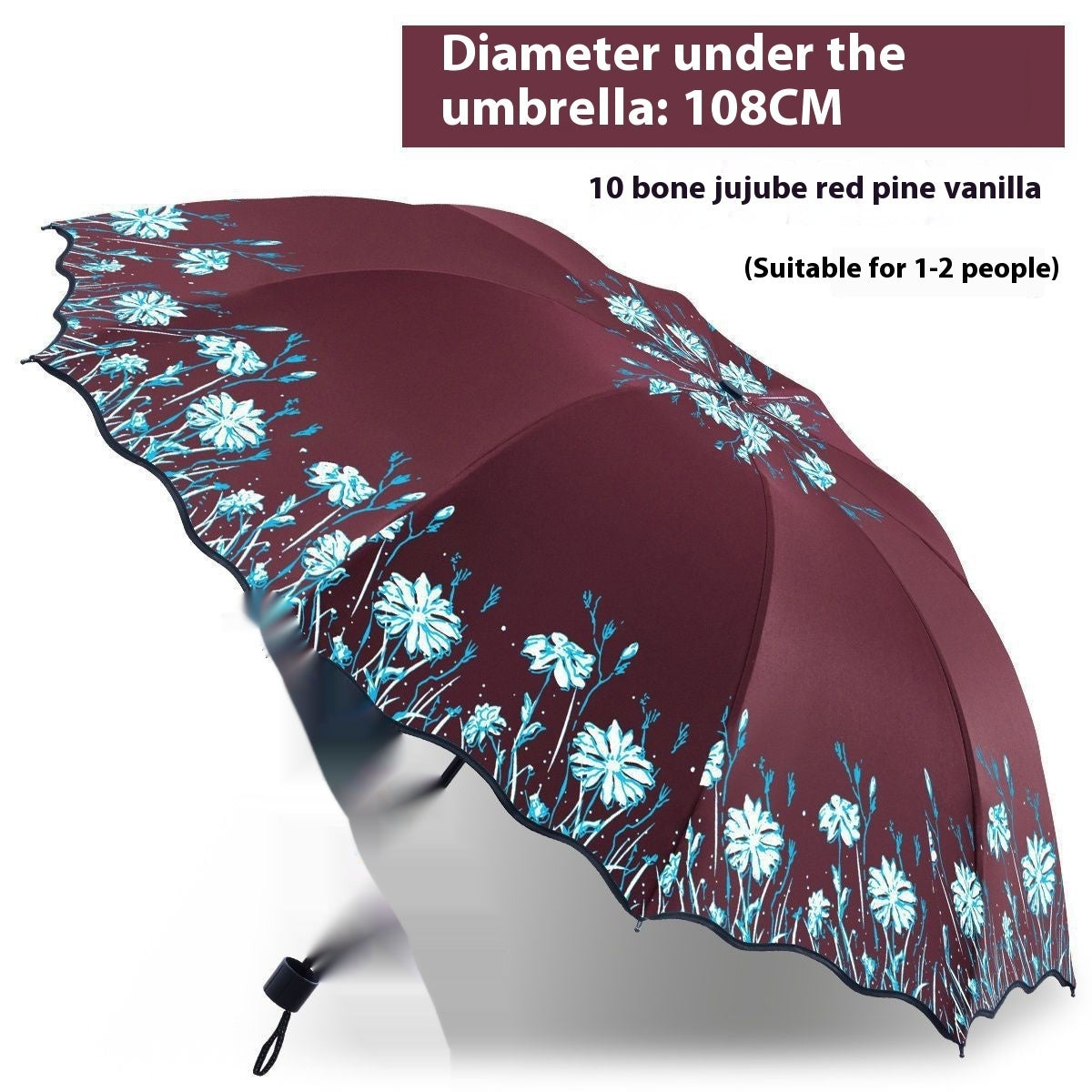 Umbrella Large Double Dual-use Folding Ten-bone Reinforced Sun Umbrella