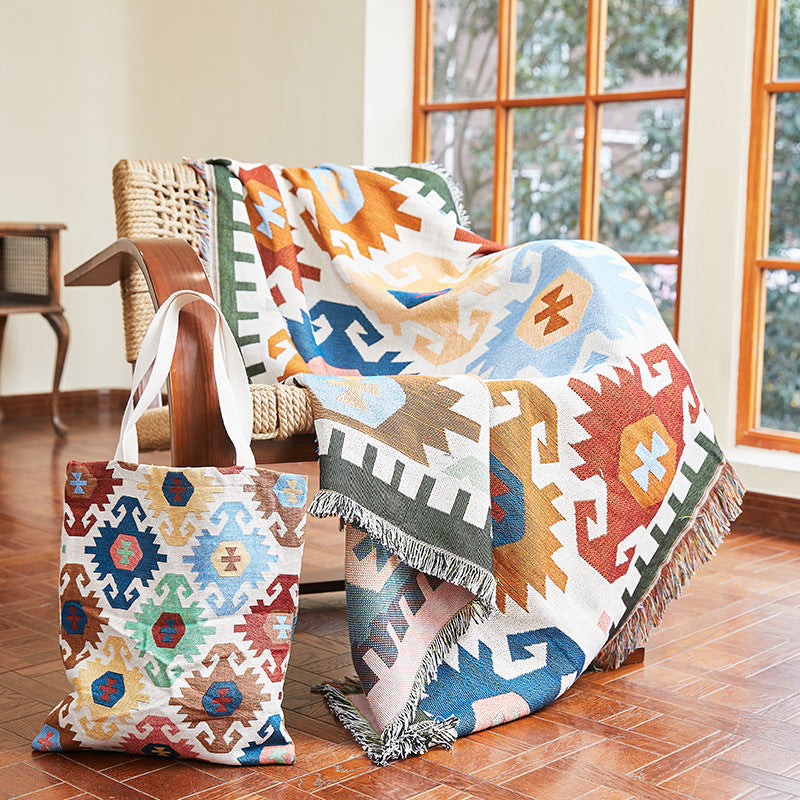 Outdoor Bohemian Jacquard Sofa Blanket