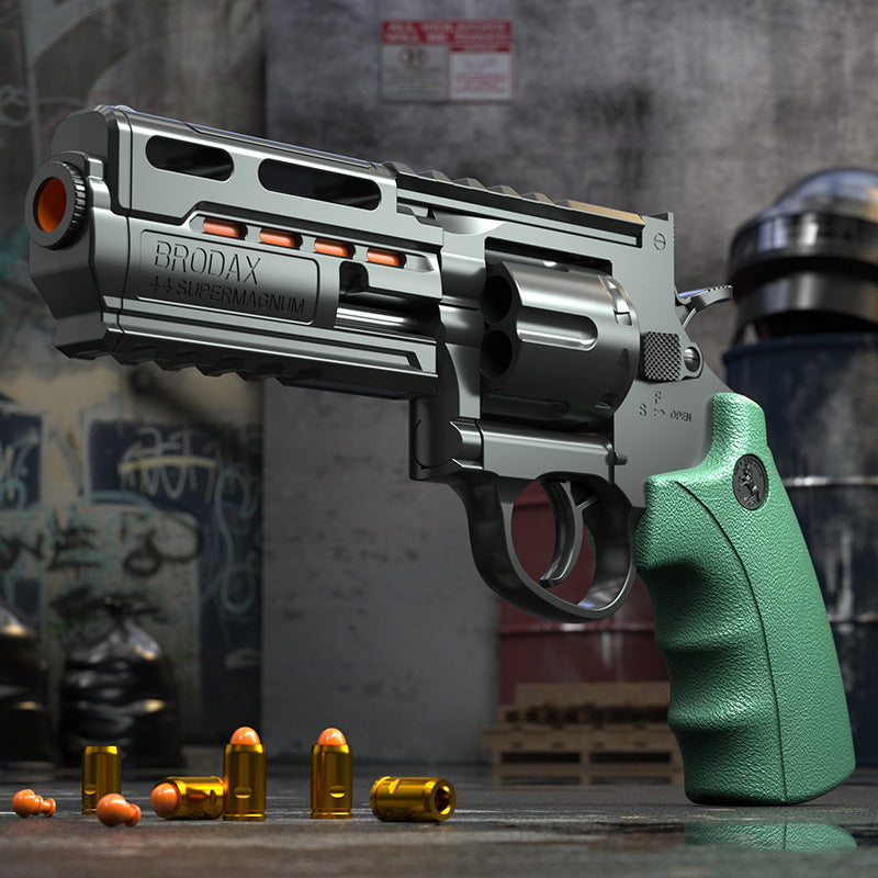 Revolver Soft Bullet Gun Mechanical Boy Battle Launch Toy
