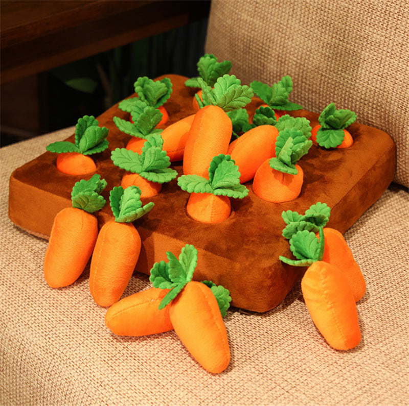 Jeu d'éveil pour enfants, peluches carottes à tirer, jouets d'interaction parent-enfant, jouets pour animaux de compagnie, potager
