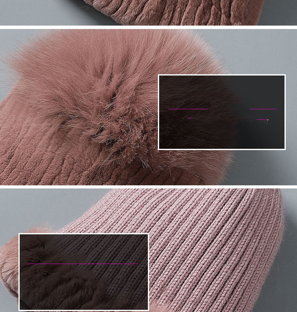 Korean Style Knitted Earmuffs Straw Hat Women