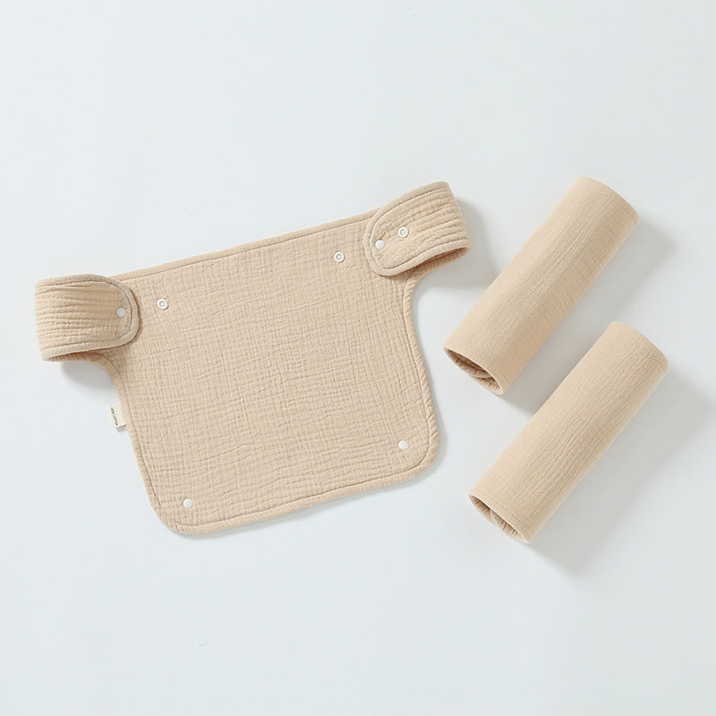 Double-shoulder Baby Waist Stool Drool Bib
