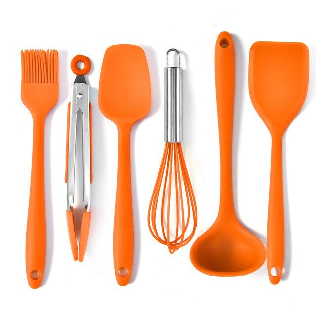 Six-Piece Silicone Mini Cooking And Baking Utensils