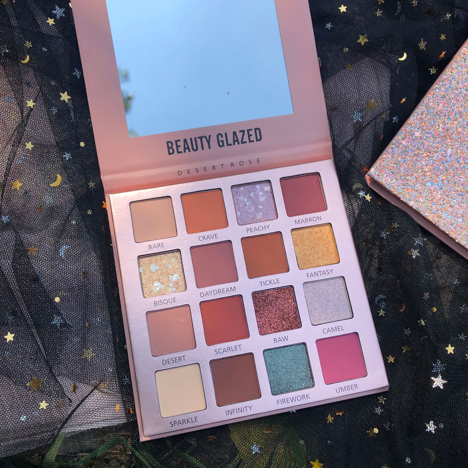 New Beauty Glazed 15 Colors Long Lasting Sunset Dusk Eyeshadow Palette