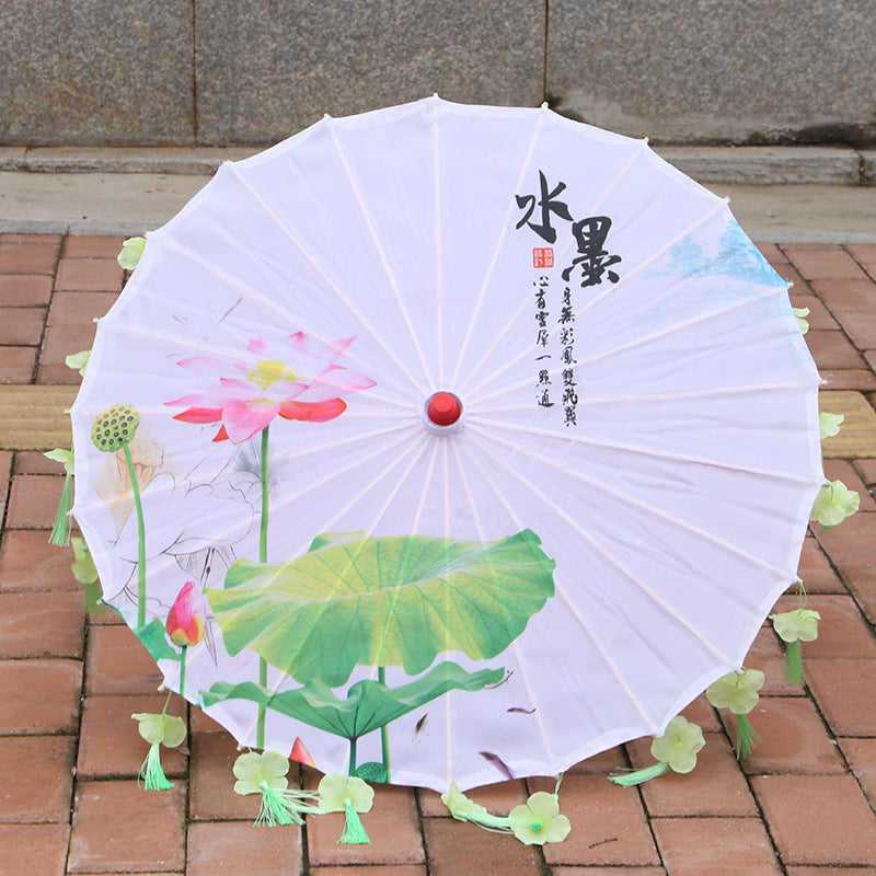 Handmade Dance Performance Printing Silk Umbrella
