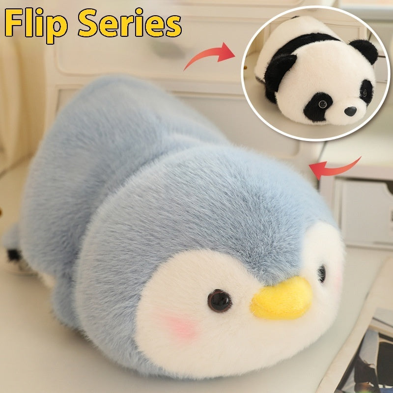 Jouets en peluche Éléphant Pingouin Panda Petit panda Lapin blanc Cadeau d'anniversaire pour fille