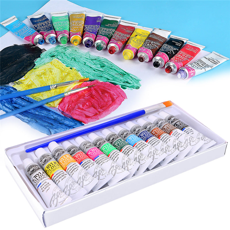 12 colors 6ml children's drawing watercolor paint set