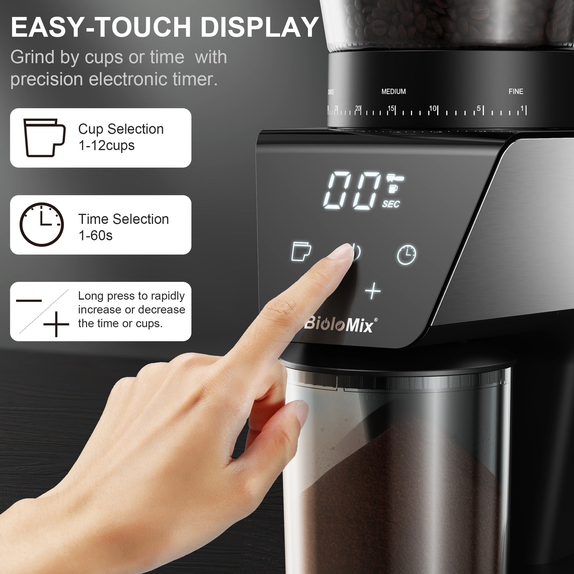 Electric Conical Burr Coffee Grinder