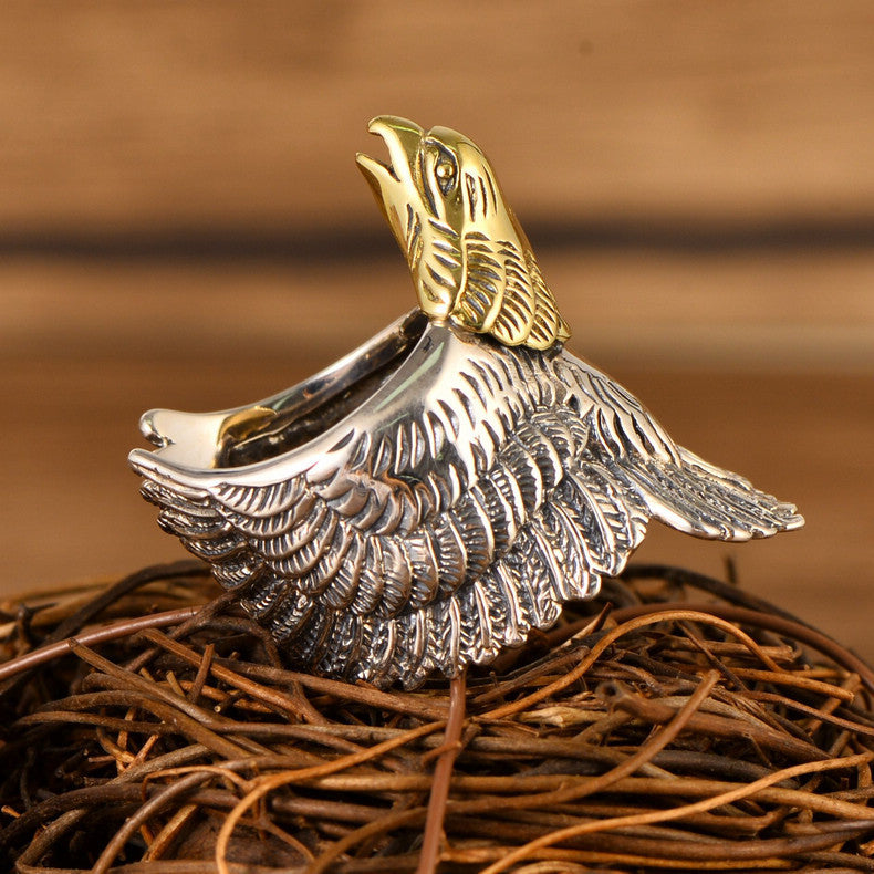 Men's Hipster Personality Retro Domineering Eagle Opening Eagle Ring