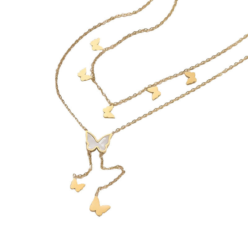 Niche High-grade Ins Necklace Clavicle Chain Butterfly Necklace For Women