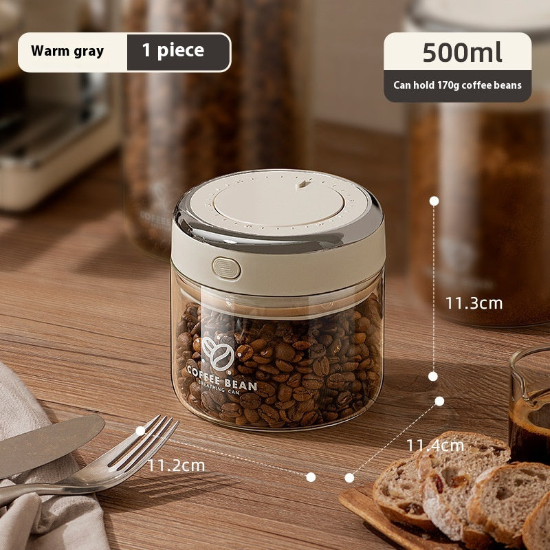 Coffee Bean Storage Jar Vacuum Sealed Tank