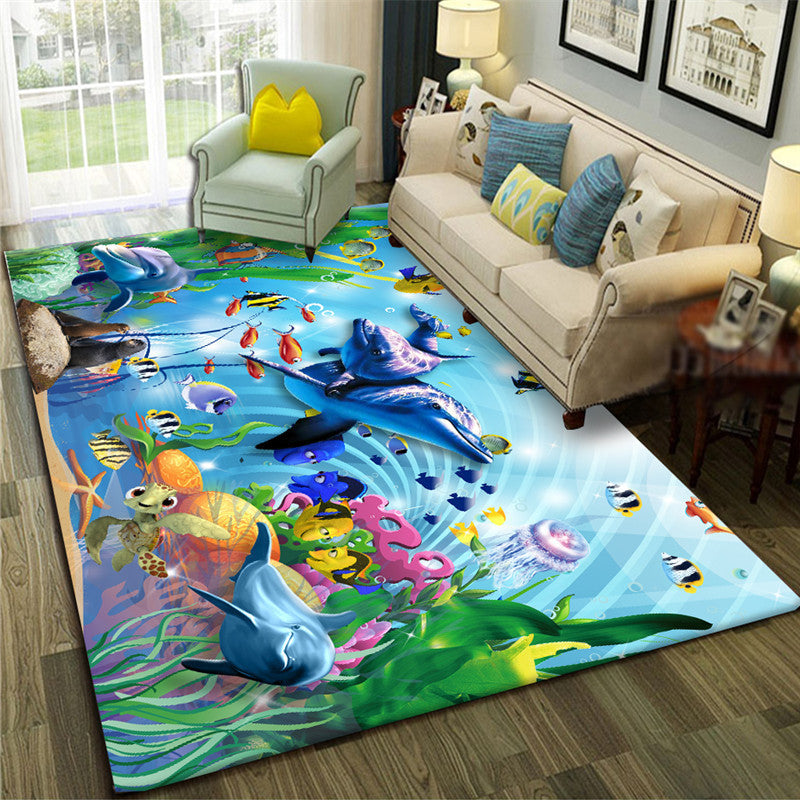 Carpet Living Room Bedroom Tea Table Sofa Floor Mat Rectangular Lovely Room Bedside Carpet
