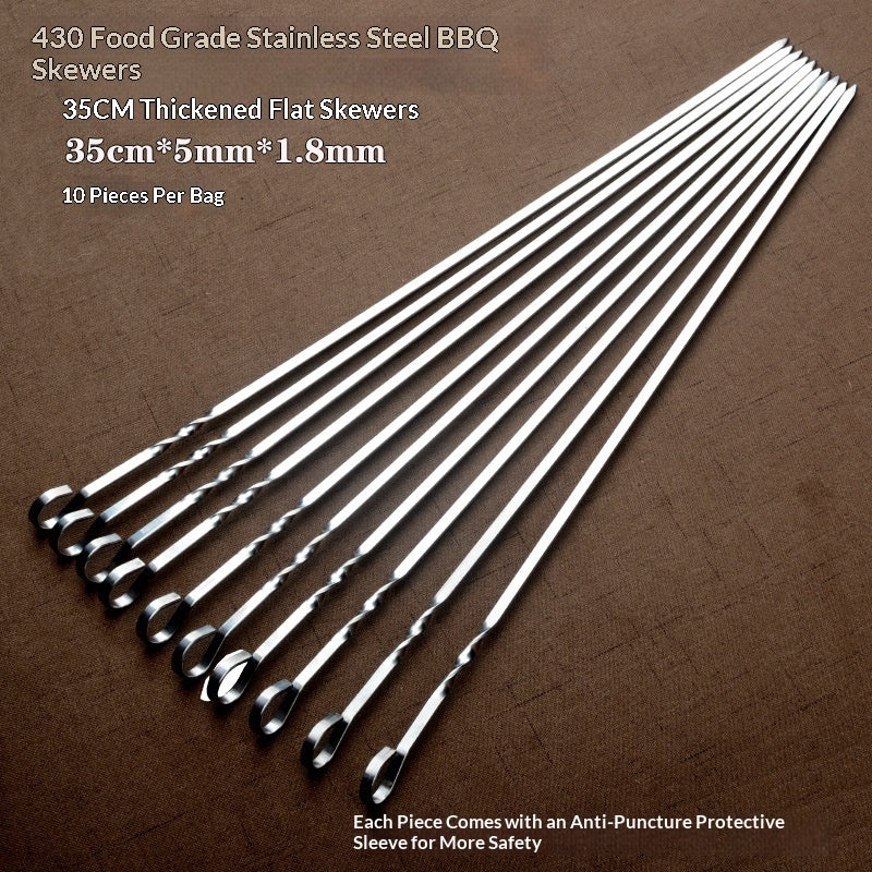 430 Thickened 35cm Stainless Steel Barbecue Skewers