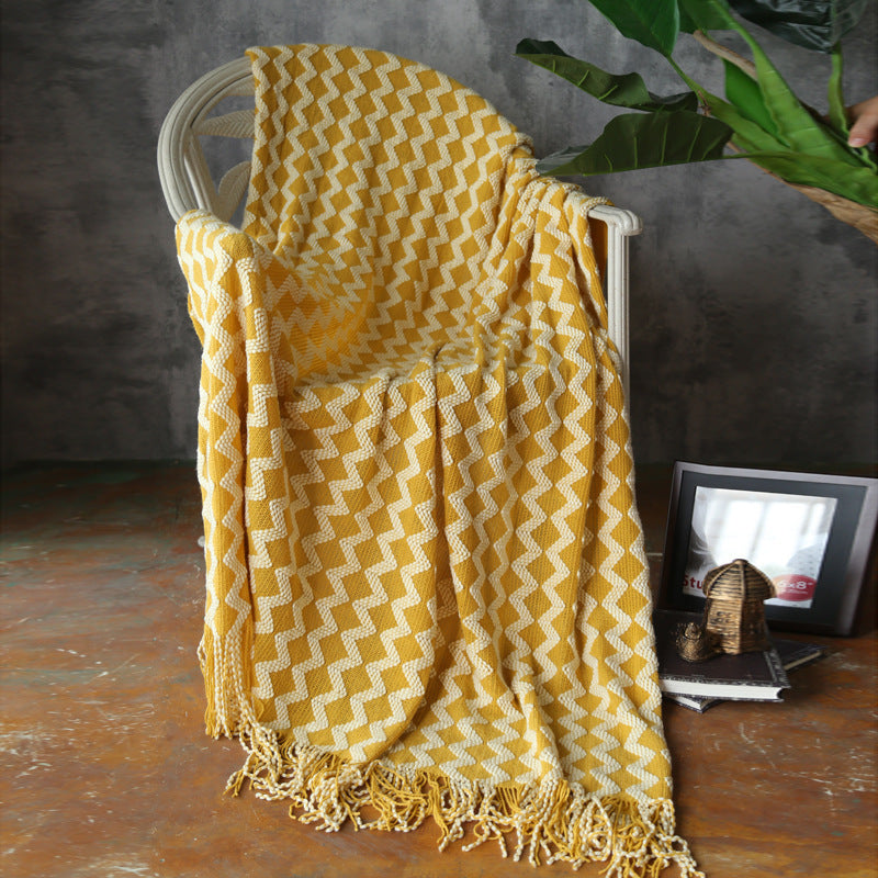 Tassel shawl for blanket