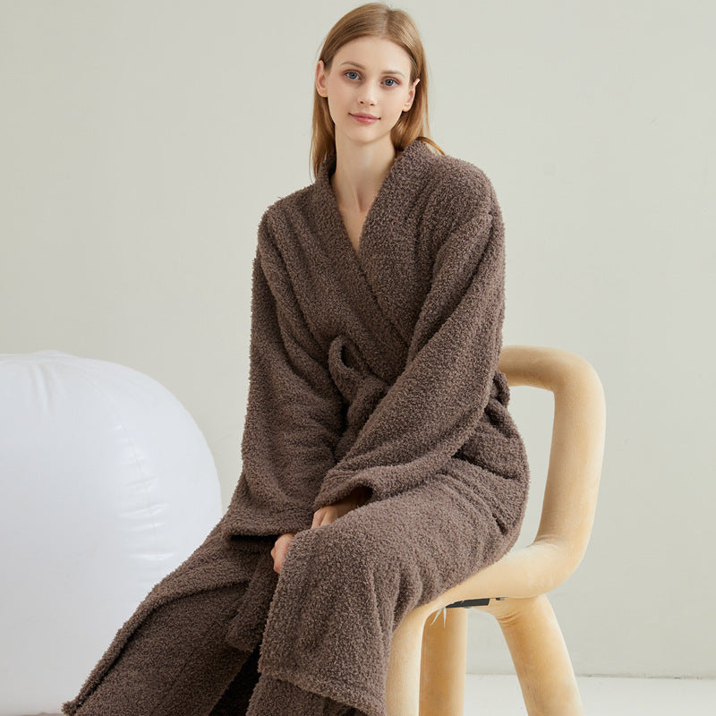 Flannel Casual European And American Loose Nightgown