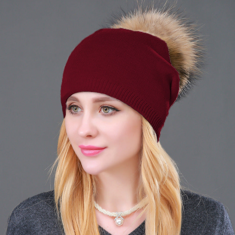Autumn And Winter Women's Knitted Wool Hat